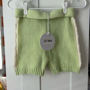 Princess Polly Sage Green Knit Shorts